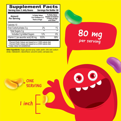 Vitaworks Vitamina C 80mg Jelly Beans frascos para niños