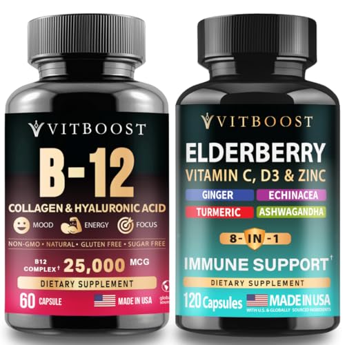 Suplemento VITBOOST B12 con ácido hialurónico y colágeno