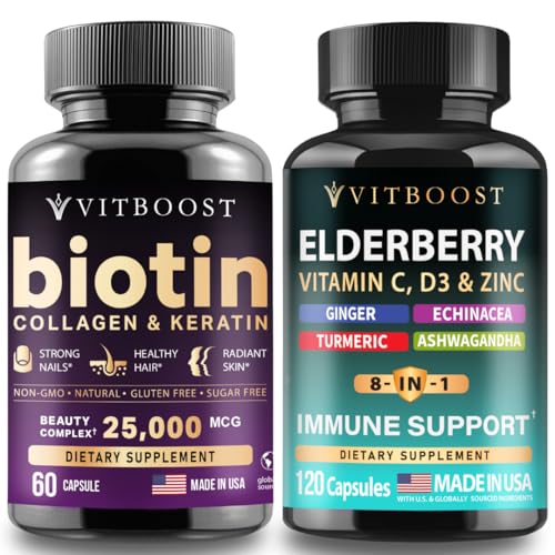 Suplemento VITBOOST biotina con colágeno y queratina