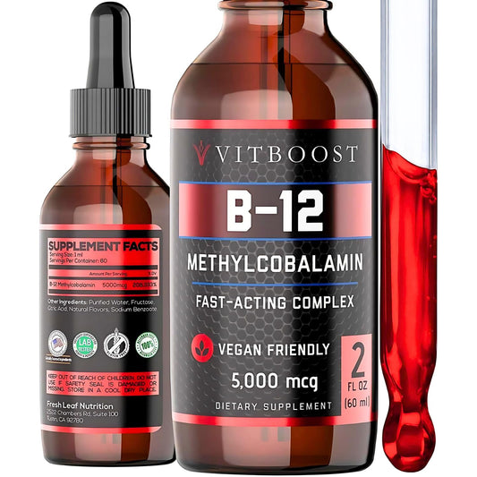 Vitboost gotas liquidas vitamina b12 vegana sabor frambuesa