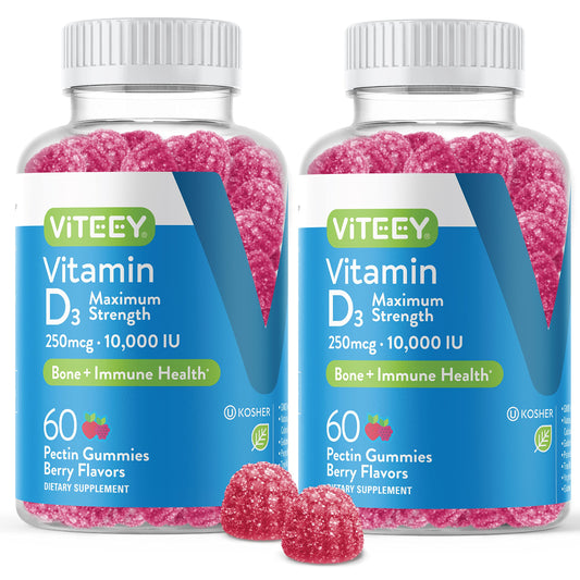 Viteey gomitas vitamina D3 10000 UI envase frontal