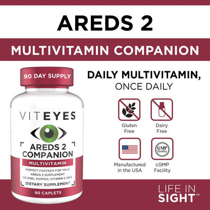 Viteyes AREDS 2 Multivitamínico, recomendado por médicos.