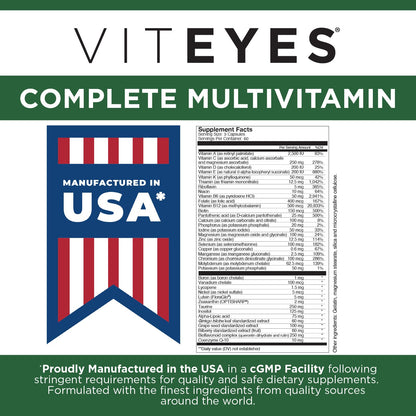 Botella de Viteyes multivitamínico fabricado en USA