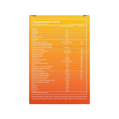 Vivioptal 90 Cápsulas detalles de ingredientes y porciones