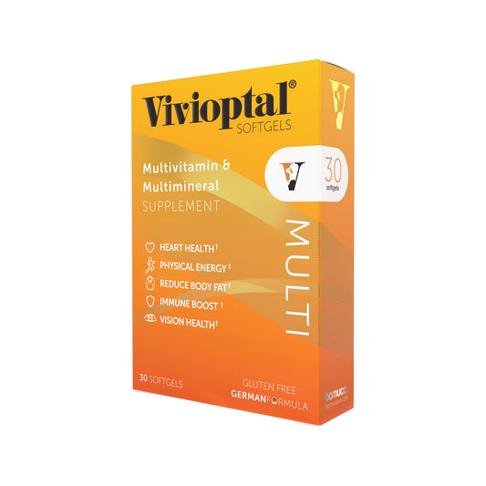 Caja de Vivioptal Multi 30 Cápsulas con fórmula alemana.