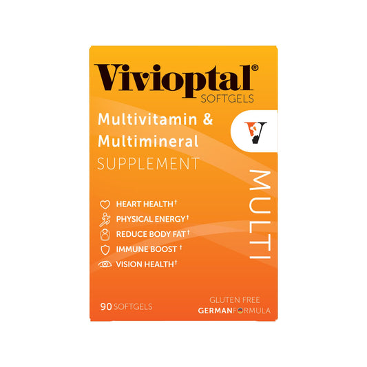 Vivioptal Multivitamínico beneficios en caja naranja
