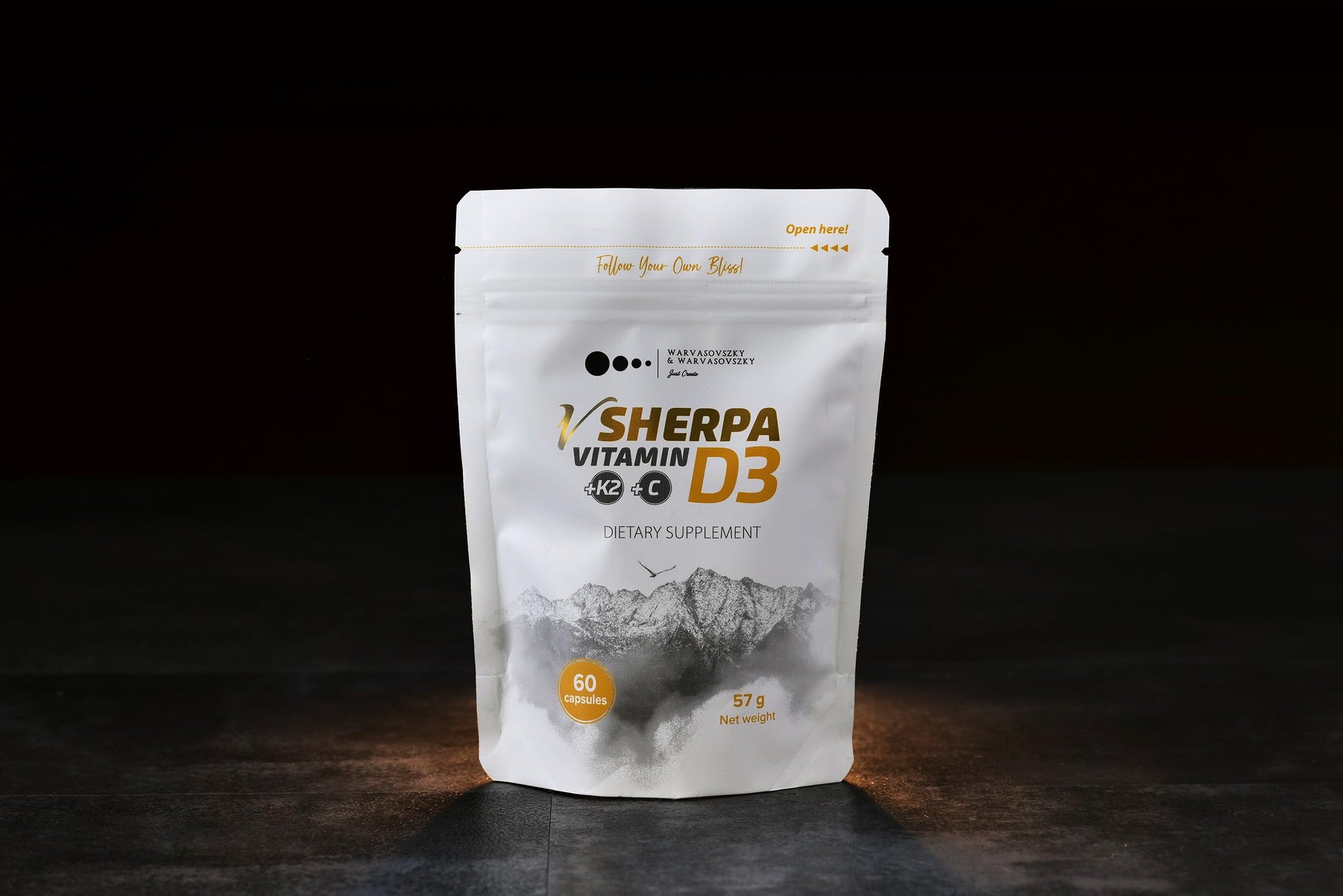 vSherpa vitamina d3 4000 ui con vitamina k2 y vitamina c botella