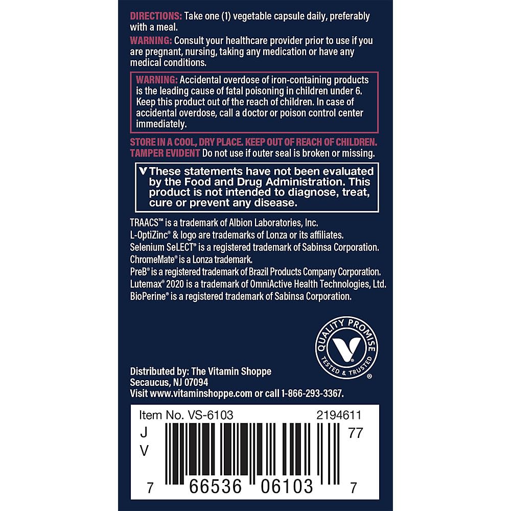 Instrucciones de uso y advertencias de suplemento Vthrive