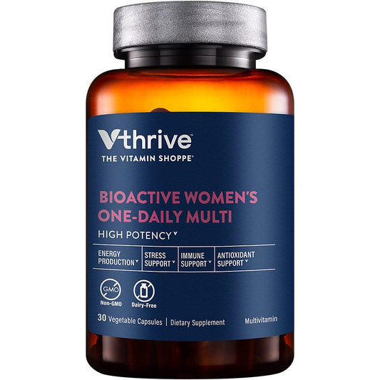 Frasco de multivitamina diaria bioactiva para mujeres