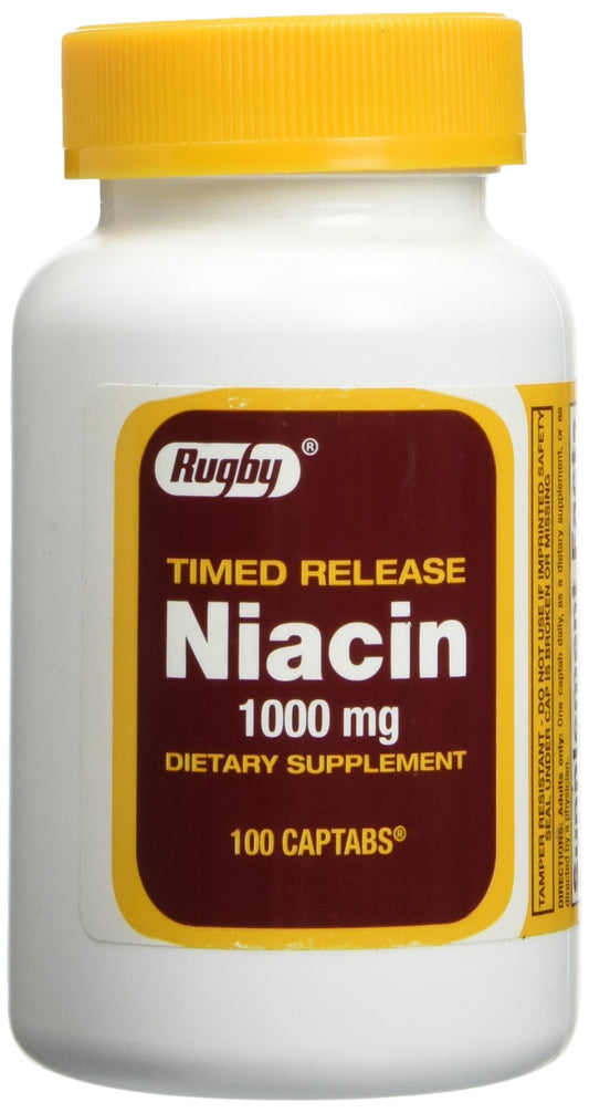 Watson Rugby Labs niacina liberación prolongada 1000mg 100 cápsulas