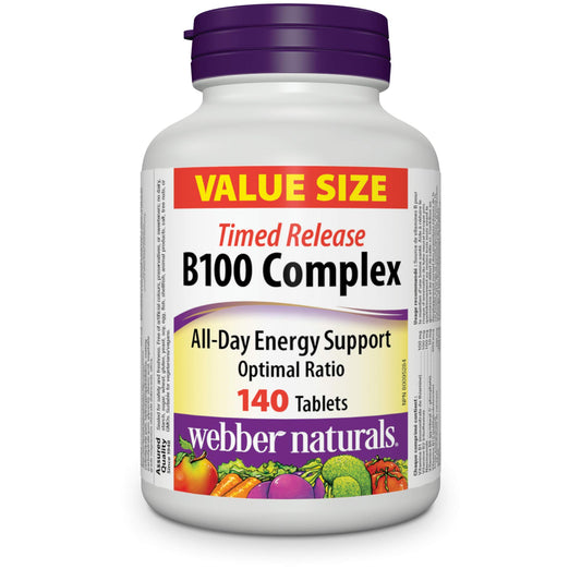 Webber Naturals Vitamina B100 Complejo caja frontal