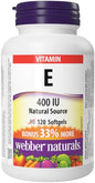 Webber Naturals vitamina e cápsulas blandas frasco