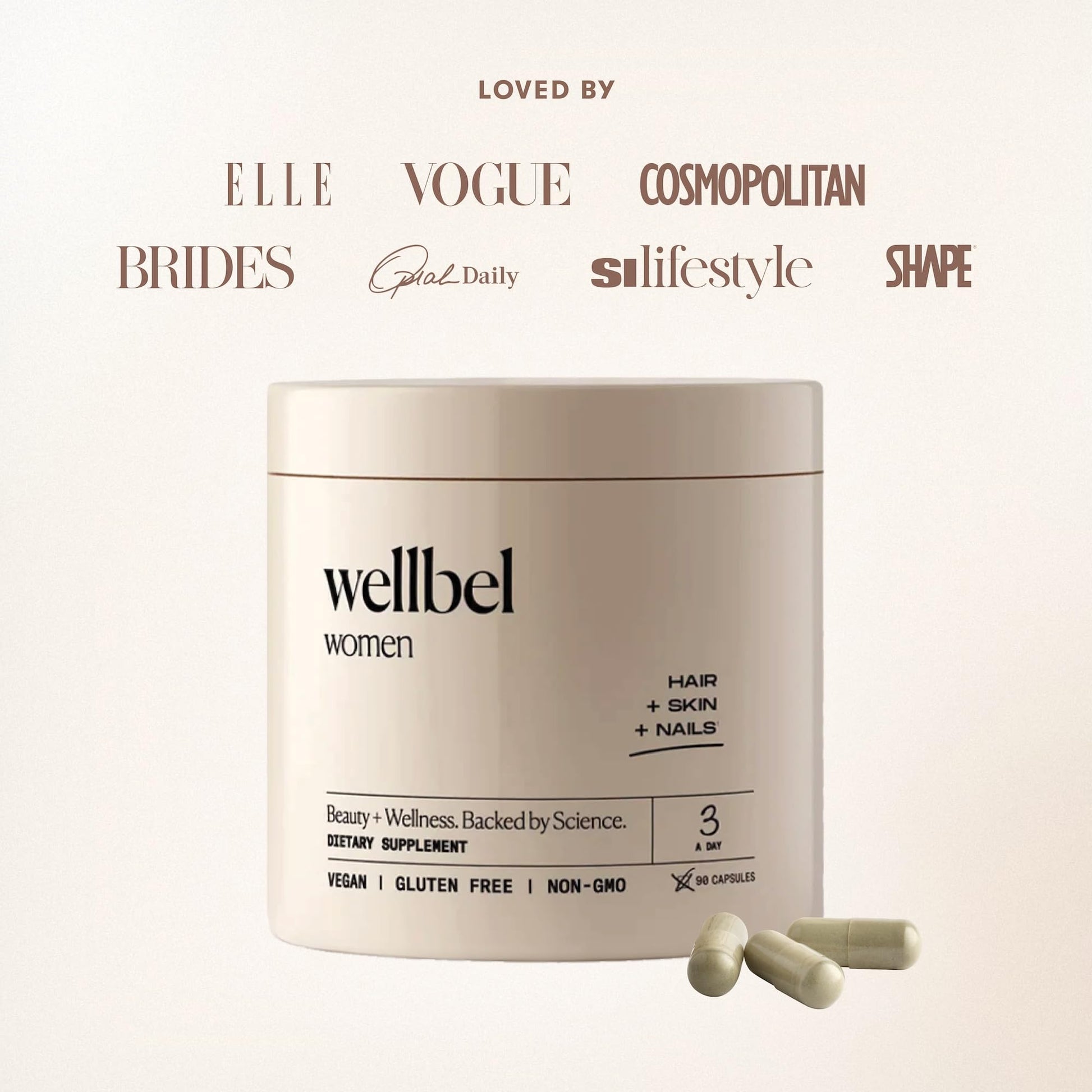 Suplemento WELLBEL sin GMO para piel cabello uñas