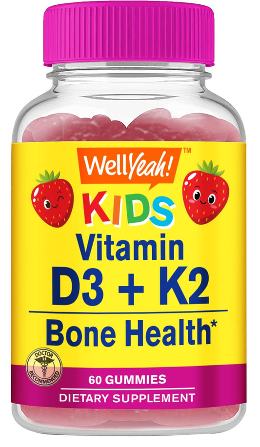 Gomitas WellYeah vitaminas D3 y K2 para niños frasco