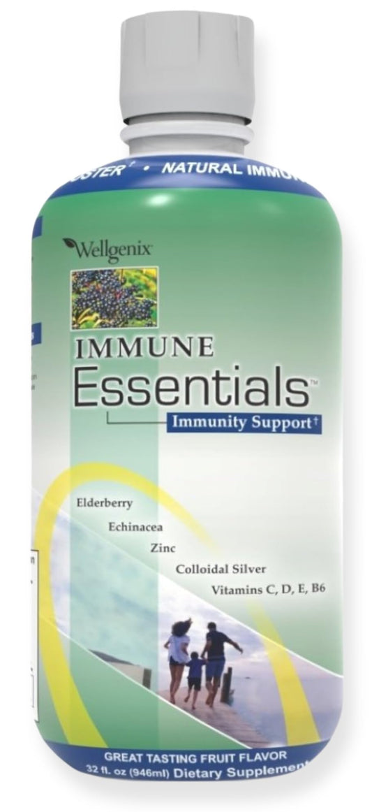 Botella de Wellgenix Immune Essentials multivitamínico líquido