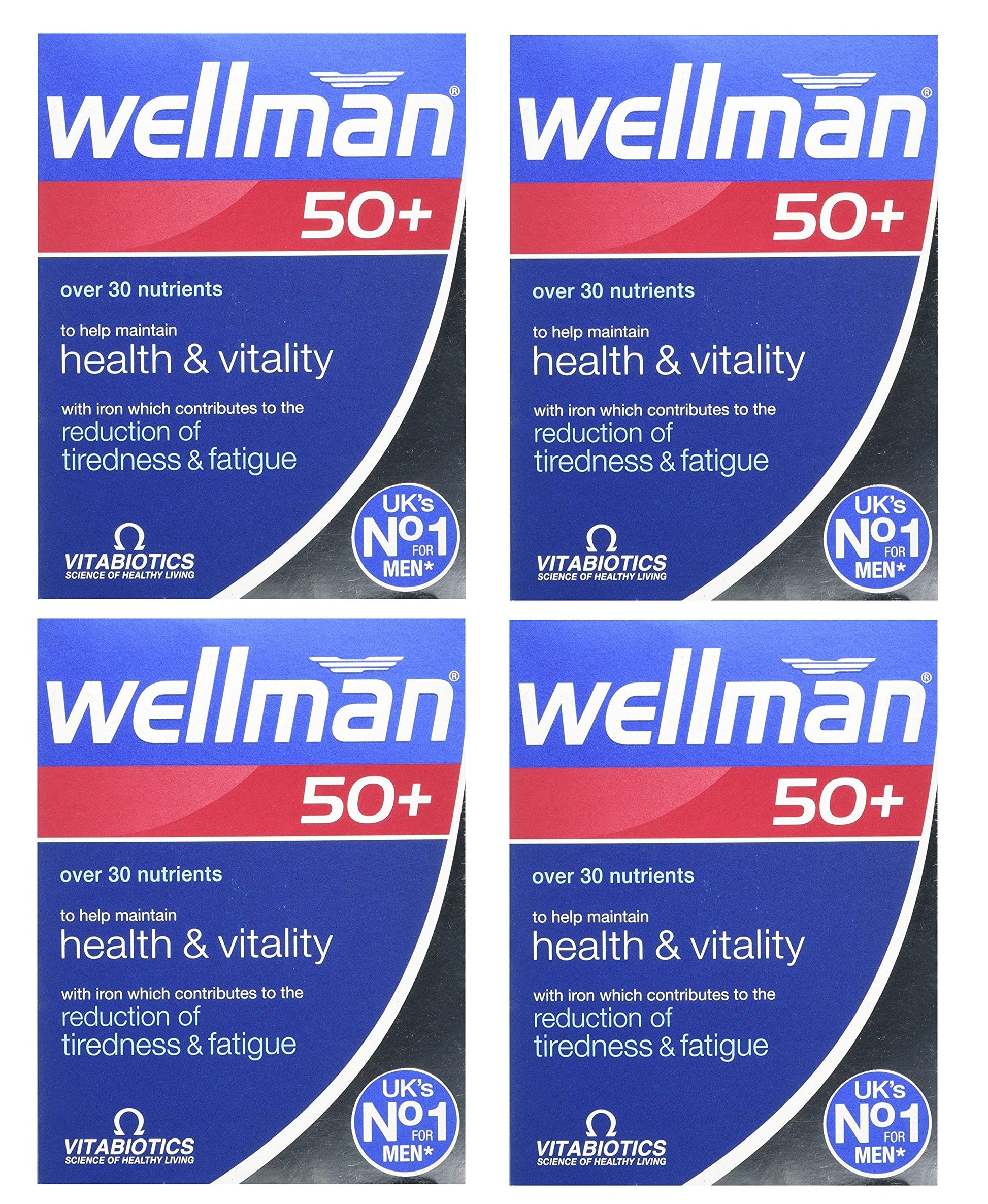 Caja de Wellman 50+ con vitaminas y minerales avanzados para hombres
