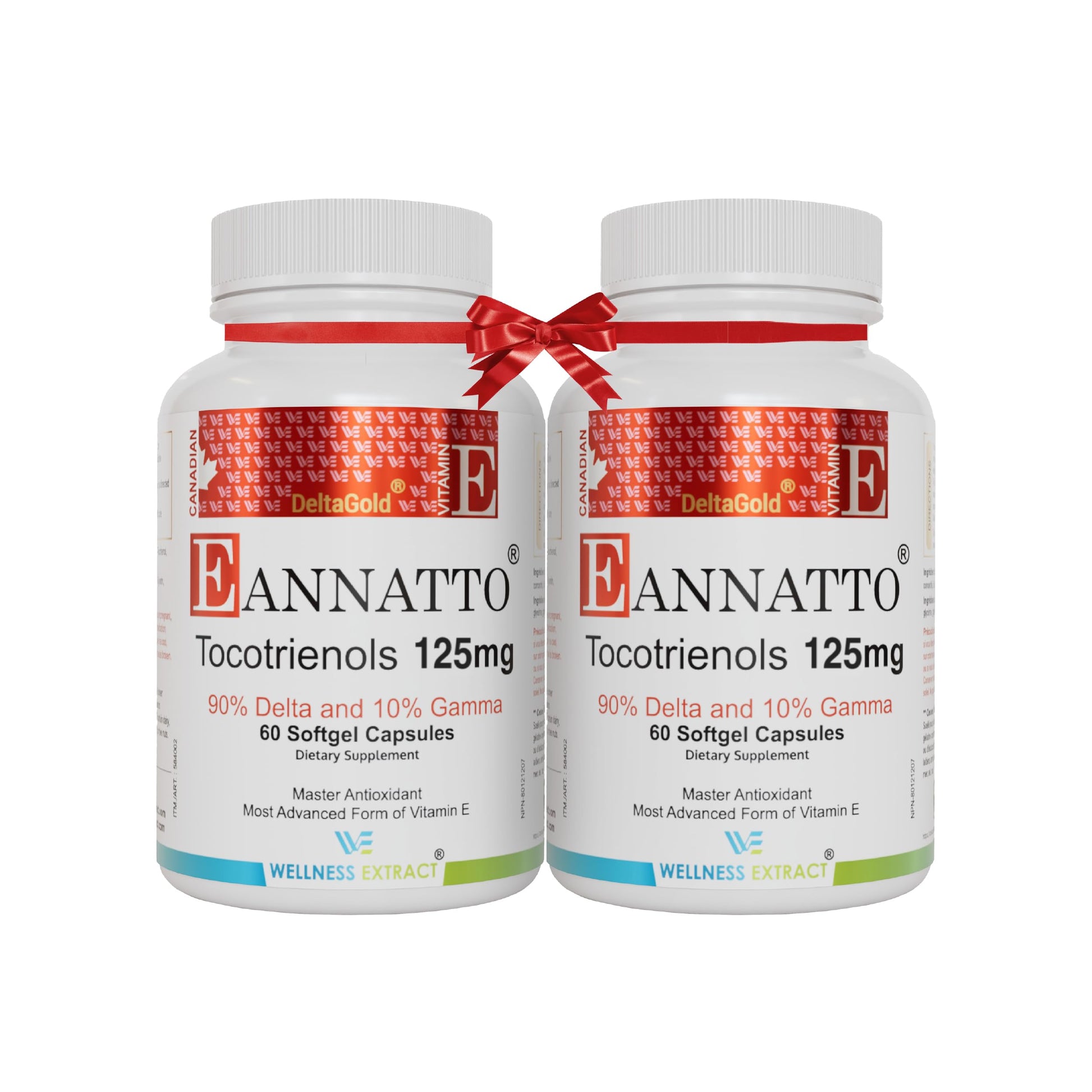 WELLNESS EXTRACT vitamina E tocotrienoles 125mg 60 cápsulas marrón paquete 2