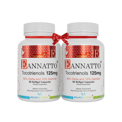 WELLNESS EXTRACT vitamina E tocotrienoles 125mg 60 cápsulas marrón paquete 2