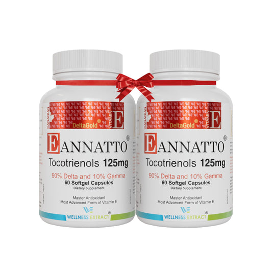 WELLNESS EXTRACT vitamina E tocotrienoles 125mg 60 cápsulas marrón paquete 2