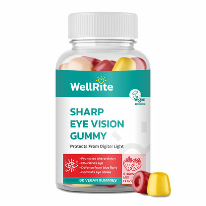 Gomitas Wellrite Sharp Eye, botellas 60 unidades, visión