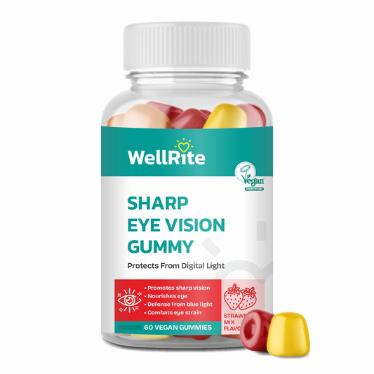 Gomitas Wellrite Sharp Eye, botellas 60 unidades, visión