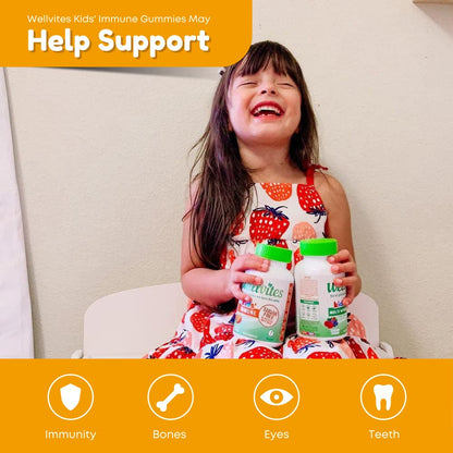 Gomitas Wellvites para sistema inmune de niños sabor naranja