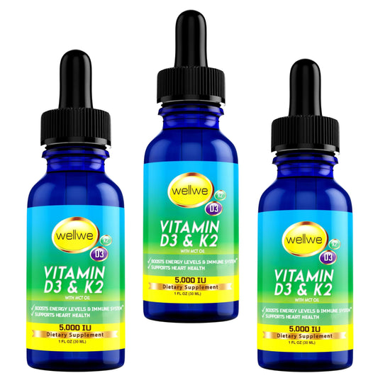 wellwe gotas líquidas vitamina d3 k2 sin sabor, sin olor