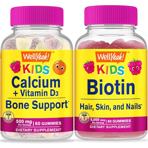 Paquete gomitas calcio vitamina D3 biotina WellYeah niños