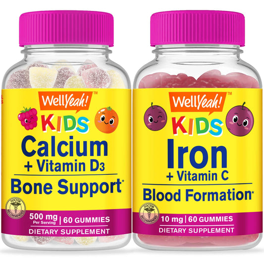 Gomitas WellYeah calcio vitamina D3 hierro y vitamina C para niños