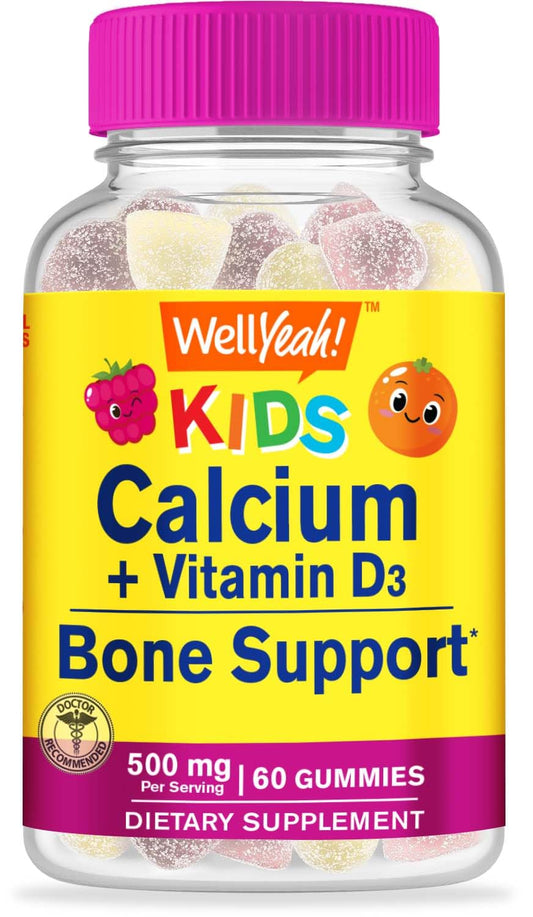 WellYeah gomitas calcio y vitamina d3 para niños 60 unidades