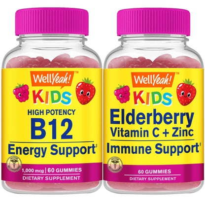 Frasco WellYeah gomitas vitamina B12 para niños