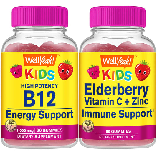 Frasco WellYeah gomitas vitamina B12 para niños