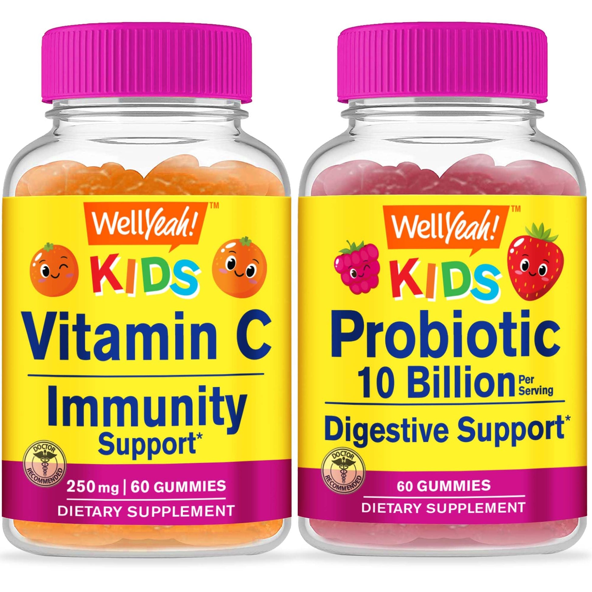 WellYeah gomitas de vitamina C y probióticos para niños