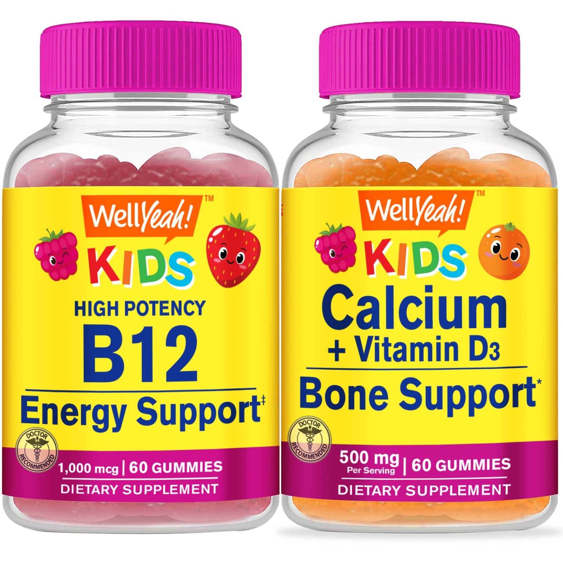 WellYeah vitamina B12 niños paquete gomitas frutos rojos