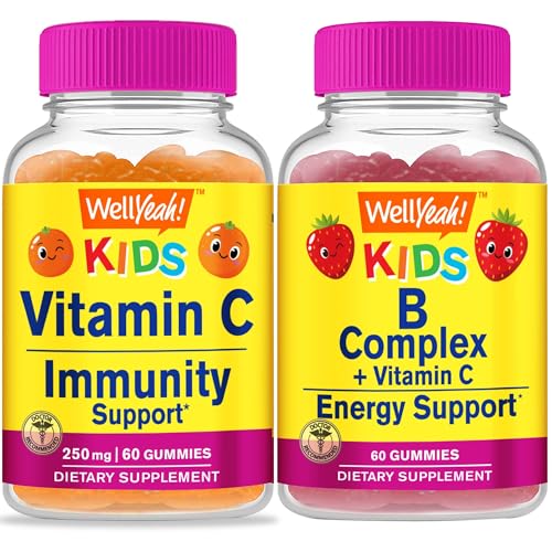 Paquete de gomitas vitamina C y complejo B para niños WellYeah