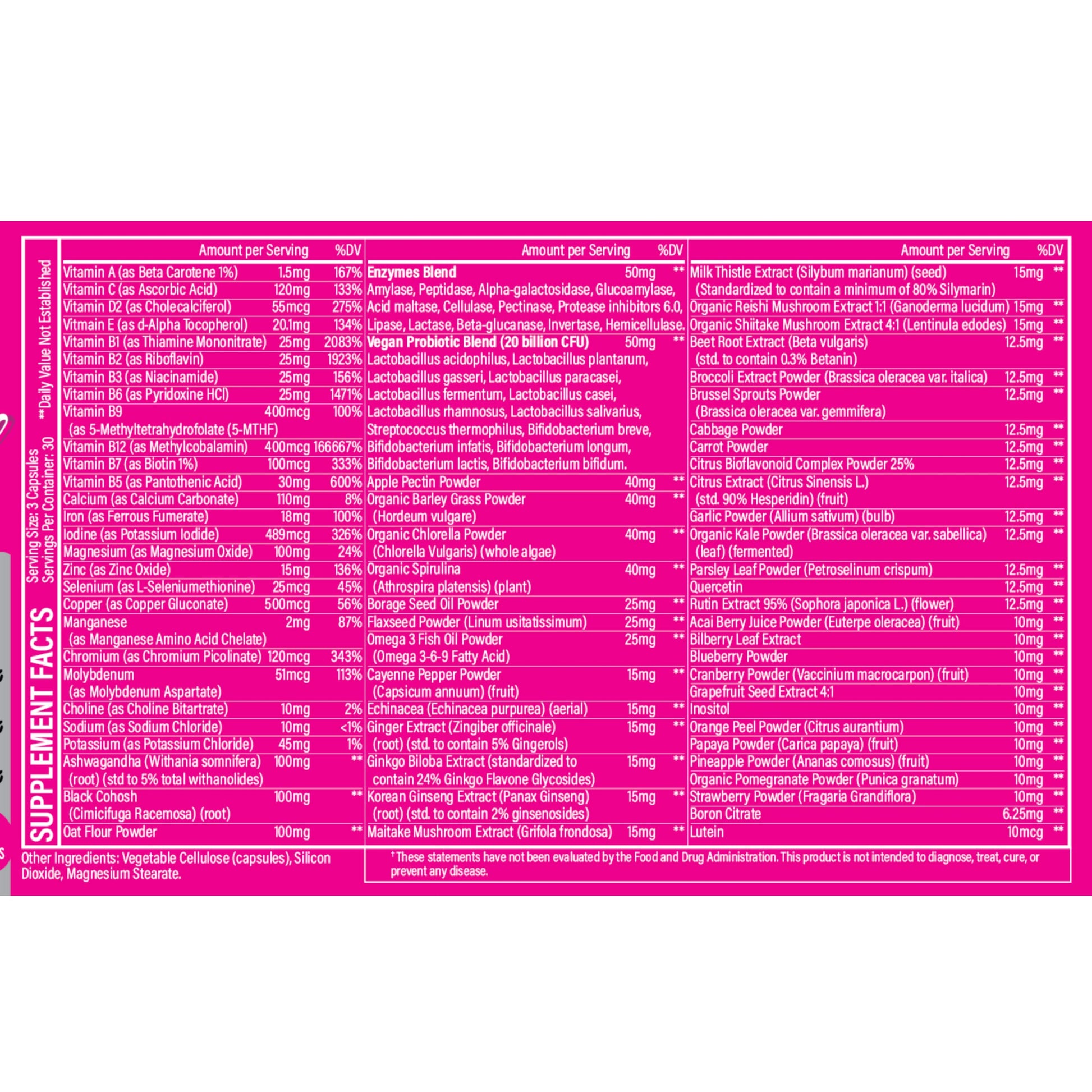 WHOLE NATURE multivitamínico probióticos y omegas