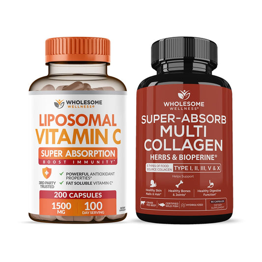 Wholesome Wellness cápsulas liposomales vitamina c y colágeno