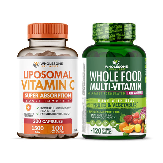 Wholesome Wellness cápsulas liposomales vitamina C multivitaminas mujeres