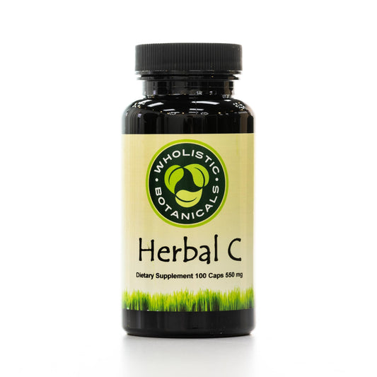Wholistic Botanicals cápsulas herbales vitamina C 100 ct envase frontal