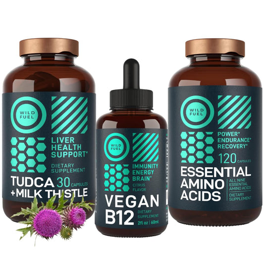 WILD FUEL gotas de vitamina b12 líquida vegana para energía y memoria