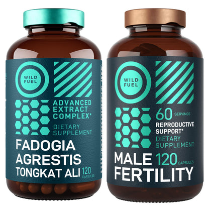 WILD FUEL paquete suplementos fertilidad masculina 120 cápsulas