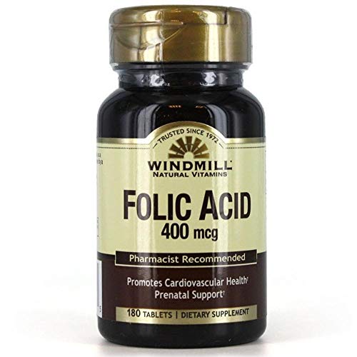 Windmill ácido fólico tabletas 400 mcg envase
