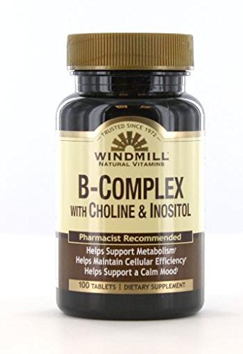 Windmill complejo b con colina e inositol 100 tabletas