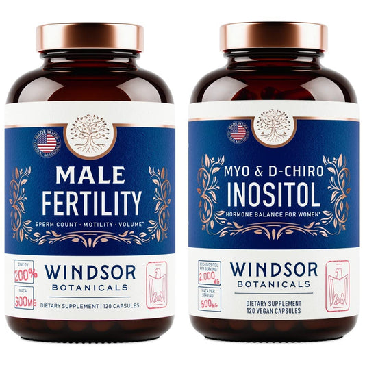 WINDSOR BOTANICALS suplemento fertilidad masculina y femenina paquete