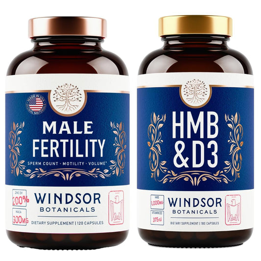 WINDSOR BOTANICALS suplemento HMB vitamina D3 calcio