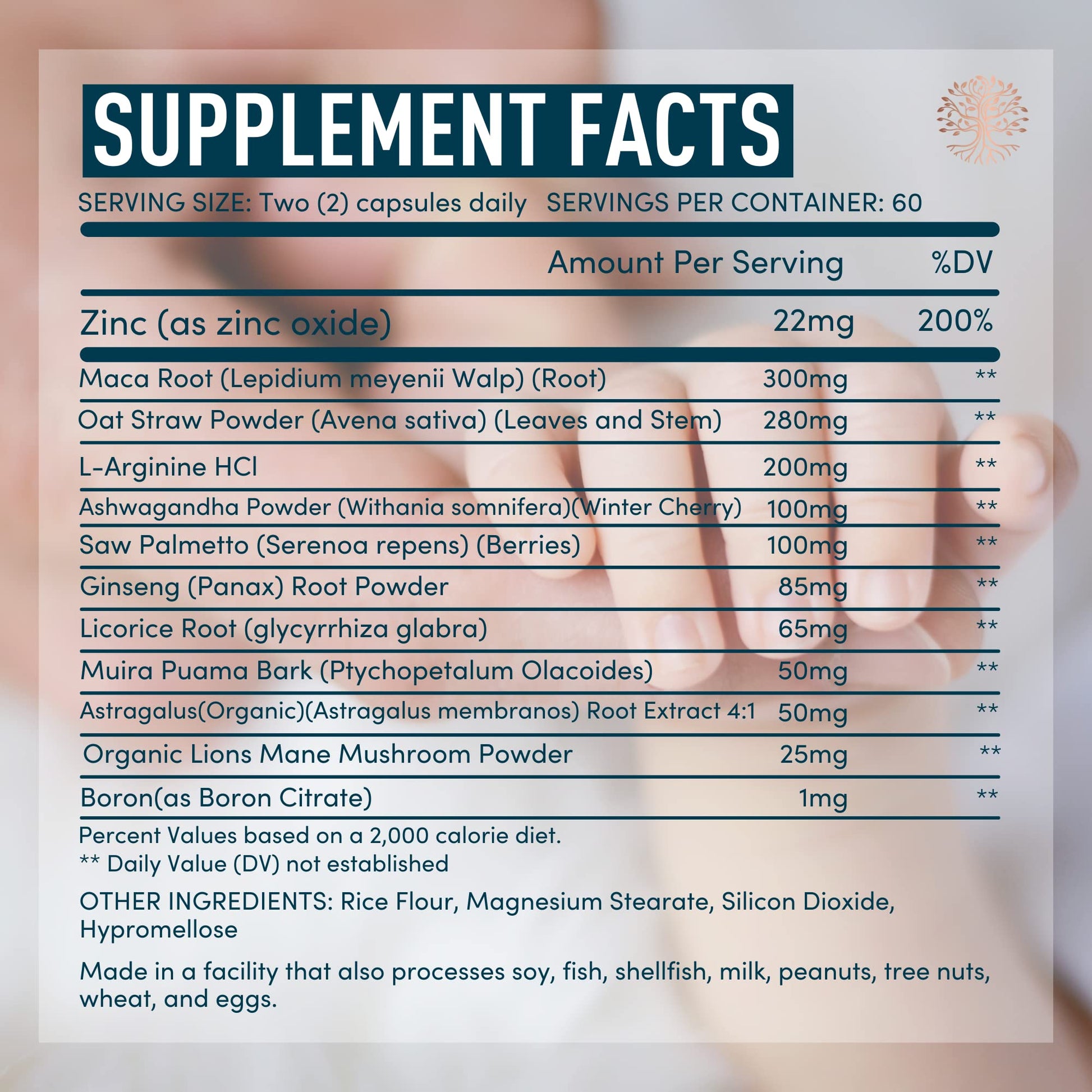 WINDSOR BOTANICALS suplemento vitaminas masculinas maca