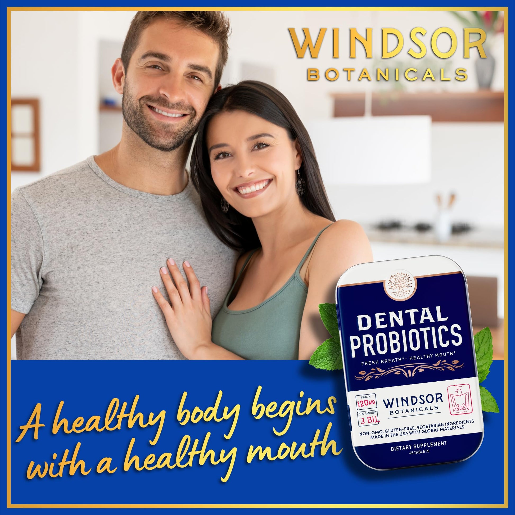 WINDSOR BOTANICALS tabletas probióticas mal aliento