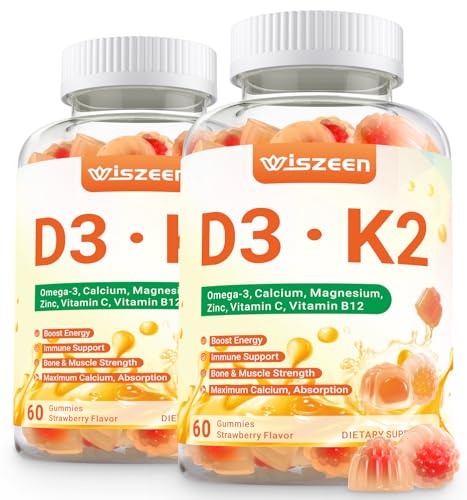 Wiszeen gomitas vitamina d3 k2 calcio omega 3 para inmunidad