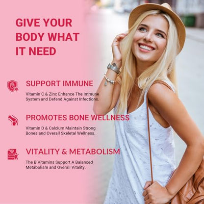 Wiszeen multivitamínico sin azúcar ni OGM con biotina.