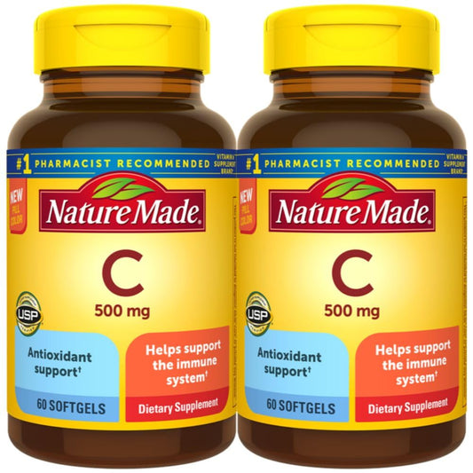 Paquete doble wodobe Cápsulas Vitamina C 500mg 60 softgels